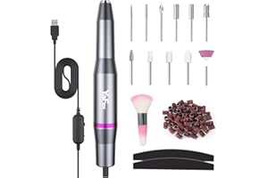 Nagelfräser für Gelnägel 20000 U/Min, YaFex 11 in 1 Fräser Für Gelnägel mit Professionelle Nagelfräser Aufsätze, Maniküre Pediküre Set Elektrische Nagelfeile für Gelnägel und Acrylnägel