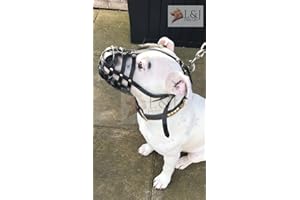 PETS Bozal de perro de cuero real ligero para Staffordshire Bull Terrier Staffy, Staffie