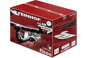 STEINHOF Nuovo gancio di traino estraibile orizzontale compatibile con Suzuki Jimny 01.1998-2020 con 13-poli kit elettrico universale