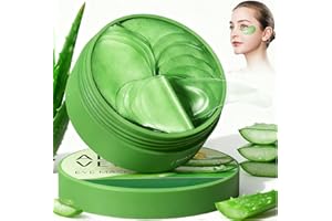 PROBUK 60 Pezzi Aloe Vera Patch Occhi, Eye Patch Idratanti,Collagene Patchs Occhiaie e Borse,Migliora e Rassoda la Pelle degli Occhi, Contorno Occhis Idratante