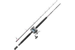 Abu Garcia Muscle Tip Boat Fishing Rod and Multiplier Reel Combo Set for Sea Fishing - Saltwater Cod, Bass, Pollack , Mackerel
