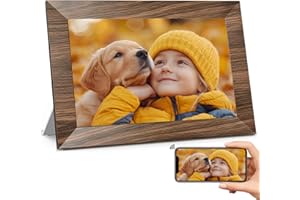 Cornice Digitale Foto 10 Pollici, BWJBSW WiFi Cornice Elettronica, 32 GB Memoria, Schermo Touch IPS HD 1280x800, Condivisione Istantanea di Foto e Video, Rotazione Automatica, Installazione a Parete