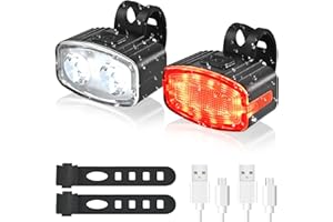 BTYEX Bike Lights for Night Riding Front and Back IPX6 Waterproof Bike Light Set Super Bright Bicycle Lights