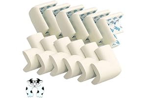 KEKECHAORAN 12pcs Protector de Esquinas Bebes y Niños Protecciones para bebés, Espuma Suave Protectores de Seguridad para Mesas Esquina y Aualquier Tipo de Muebles Anti-colisión Esquineras Cojines Protectores
