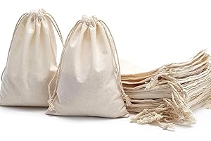 Leylve 24 Stück Stoffbeutel mit Kordelzug, Baumwollsäckchen 15x20 cm Stoffbeutel zum Bemalen Geschenkbeutel Stoff Baumwollbeutel Klein für DIY Mitbringsel Kindergeburtstag Hochzeit Party