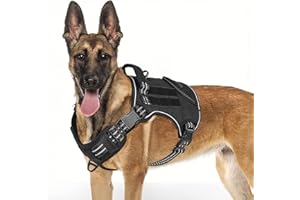 ETACCU Uprząż dla psa bez ciągnięcia i uduszenia z uchwytem, regulowana uprząż No-Pull