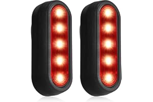 Taximi LED Blinklicht USB Aufladbar - 2er Sicherheit Licht Set für Kinder Schulranzen Nachtläufer Bergsteiger Hund Leuchtanhänger mit Clip - Dauerlicht und Blinklicht 3 Modes (Schwarz)