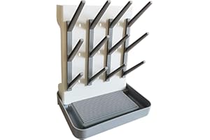 Suglade Vertical Baby Bottle Drying Rack | Large Capacity baby bottle holde | Space-Saving Design | Holds Multiple Bottles, Breast Pump Parts and Accessories (Grey)