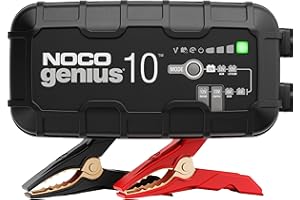 NOCO GENIUS10EU, Chargeur de Batterie de Voiture 10A, Chargeur de Batterie 6V et 12V, Mainteneur de Batterie, Chargeur d'entretien et Désulfateur pour Batteries Auto, Moto, Quad, AGM, Gel et Lithium