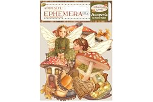 Stamperia - Ephemera for Scrapbooking, Albums, Card Making, Bullet Journalling and More, Adhesive Paper Cut Outs, Easy to Apply, Perfect for Hobbies, Crafts, and Gifting (Whispering Woods)