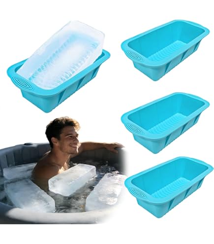 Extra Large Ice Block Mold,2 Pack 4.7lbs Ice Cubes For Cold Plunge Or Coolers,Reusable Silicone Ice Molds For Ice Bath Chiller,Big Ice Tray (Black-2 - View #13