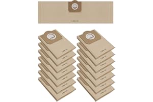 BONBELONG 15 Stück WD3 Staubsaugerbeutel für Karcher 6.959-130.0, Papier Filterbeutel Paperbags für WD3 1629 MV3 Premium A2201/2204/2251/2504/2554/2604 Staubsaugertüten Filtertüten Beutel