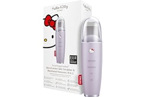 ‎GESKE GESKE x Hello Kitty | SmartAppGuided™ MicroCurrent Skin Scrubber & Blackhead Remover | 9 in 1 | Skincare Tools | Face Cleaning Device | Anti Aging und Reinigung | Gesichtsstraffung | Mitesserentferner