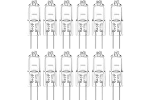 Jaenmsa G4 Halogen Light Bulbs 20W 12V, 12 Pack 2 Pin Light Bulbs Clear Capsule Lamp Bulb Warm White Dimmable for Ceiling Lights, Table Lamps, Cabinet Lights