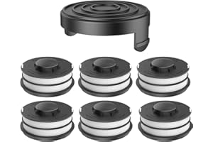 TRUSTLIONTEK Bobina de hilo, 3405685 bobina de repuesto, para desbrozadora Einhell GC-ET 4530 Set (6 bobinas de hilo + 1 cubierta para recortadora)