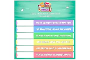 ‎MACH MAL PAUSE MACH MAL PAUSE® 6x Textmarker Pastell - lustiges Marker Set mit Sprüchen - Geschenk für Studenten Schüler Kinder Lehrer Kollegen Chef - witzige Anti Stress Stifte für Schule Uni Büro Federmappe