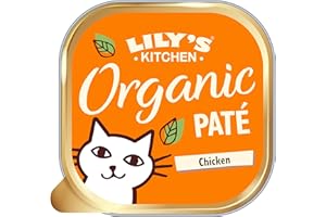 Lily's Kitchen Przygotowana z naturalnych składników, mokra karma dla dorosłych kotów Organiczny kurczak Przepis bez zbóż 19 x 85 g