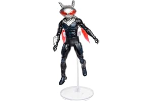 McFarlane Toys DC Multiverse czarna manta figurka 18 cm – niesamowicie szczegółowy arcywróg z ultra artykulacją, plecakiem odrzutowym, płomieniami i kolekcjonerską kartą artystyczną