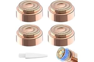 FEXPDL 4 PCS Replacement Heads Facial Hair Remover Compatible with Gen 2 Finishing Touch Flawless Facial Hair Removal Tool, Facial Hair Remover Replacement Heads for Women, Rose Gold