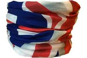 5STARWAREHOUSE Multifunction Neckwarmer, Snood, Hat, Scarf and Hood in Union Jack print by Monogram