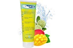 TRISWIM- Bagnoschiuma per la Rimozione del Cloro, Docciaschiuma After Swim Care, Bagnodoccia Idratante Anti Cloro per Nuotatori, gel Doccia per Donne e Uomini - Lime e Mango (251 ml)