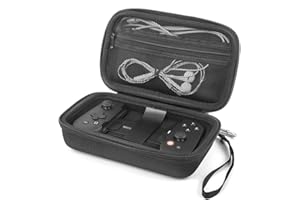 CRGANGZY Twardy futerał do przenoszenia szkieletu jeden uchwyt gamingowy odporny na wstrząsy przenośna torba do przechowywania wodoodporna ze smyczą do kontrolera gier Backbone One, Szary, Modele z