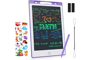 COOLZON Coozlon LCD Writing Tablet for Kids, 10 Inch Erasable LCD Drawing Tablet for Kids with Lock Function Drawing Board for Doodle Drawing and Memo Lists,Free Animal Cartoon Stickers, Orchid