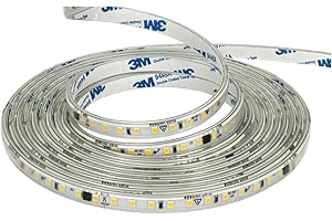 JANDEI - Striscia Led Auto-Raddrizzante SMD2835 220V 15W/m, 600 LED, Tagliabile e Adesiva. IP65 Illuminazione e Decorazioni per Esterni – PCB 9,5 mm, Bobina 5 Metri (Luce Calda 3000K)