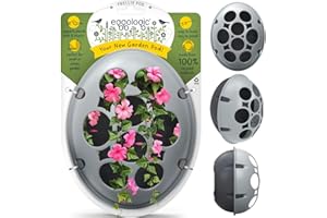 eggologic Trellis Pod - Vertical Garden Planter for Balcony, Patio, or Any Small Space – Planter Trellis for Climbing Plants, Night Shelter for Small Birds - 100% Recycled Materials, Stone Gray