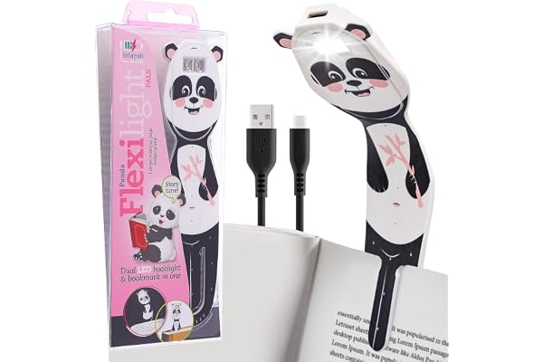 Lampe de Lecture Rechargeable Flexilight | Lampe et Marque-Page 2 en 1 | Lampe LED à Clip | Torche de Lecture Adultes et Enfants | Lire | Cadeau Lecteurs