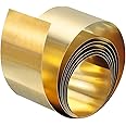 sourcing map Brass Sheet Roll, Metal Foil Plate 1000mm x 40mm x 0.5mm