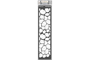 CrafTreat Giraffe Print Stencil for Crafts Reusable Vintage - Giraffe Skin - Size: 3X12 Inches - Animal Skin Stencils for Furniture Painting - Border Stencils for Painting on Concrete, Canvas