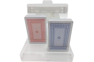 COMFORTNESS Lot de 2 paquet de cartes Rouge et Bleu - Jeux de Cartes - Playing Cards - Idéal pour Pocker et jeux de société