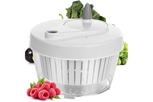 VIHOOM Mini Salad Spinner Small Salad Washer and Spinner, Lettuce Spinner with Vegetable Washing Basket, Household Fruit Drainer Salad Dryer