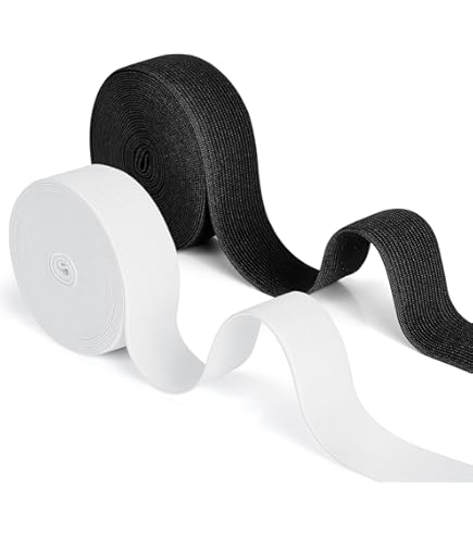Bobina Elastico Cordoncino Elastico Bianco E Nero Per Cucito - Larghezze Da 1mm A 75mm, Per Abbigliamento E Craft Cordoncino Per Abbigliamento Elastico - Foto 3