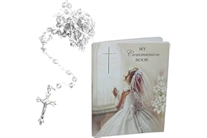 WIDDLE GIFTS LTD First Holy Communion Gift Set Prayer Book and Rosary - Girl/Clear C6042 0424