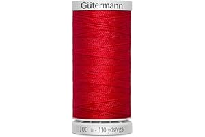 DIE STOFFTANTE Gütermann Fil M782 Fil à coudre extra résistant en polyester 100 m pour machine à coudre pour toutes les coutures fortement sollicitées (rouge)