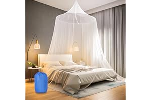VEVOQIM Moskitonetz Bett für Doppelbett Einzelbett, Großes Moskitonetz Reise Betthimmel Mückennetz Feinmaschiges als Moskitoschutz, Fliegennetz Moskitonetze für Reise und zu Hause Indoor Outdoor