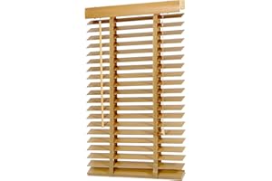 Sekey Żaluzja drewniana, 50 mm, z prawdziwego drewna, regulowana, 160 x 180 cm, kolor naturalnego drewna