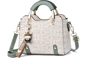 NICOLE & DORIS Small Top Handle Handbags for Women Crossbody Bag Cute Shoulder Bags PU Leather Messenger Bags for Girls Ladies Satchel Bag