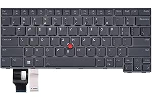KBRPARTS Replacement Keyboard for Lenovo Thinkpad T14 Gen 3 4, Thinkpad L14 Gen 3 4 & Thinkpad P14s Gen 3 4 Series Laptop with Backlit Keyboard US Layout P/N: 5N21D68345, Gray