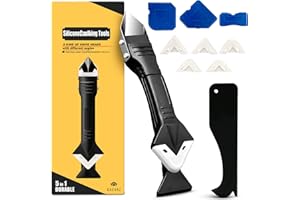 GAEVAZ® Aplicador Silicona | Acabado Perfecto en Juntas y Esquinas de Baños, Cocinas y Ventanas | Paletas de Calafateo Profesionales para Aplicar y Retirar Silicona (10 Piezas)