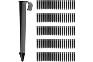 Tesmotor Fixation au Sol pour Tuyau D'irrigation Goutte à Goutte, Piquets de Sol pour Potager, Parterres de Fleurs, Système D'arrosage, Fournitures pour Le Jardinage (100Pcs)