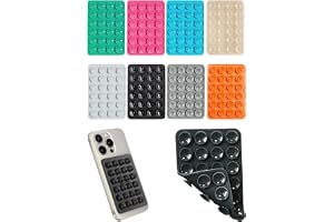 Yicoovey 8-pack dubbelsidig silikonsugkoppshållare – universell mobiltelefonhållare med självhäftande bas för alla modeller, inklusive sugkoppsfodral och halkfri design (8 stycken)