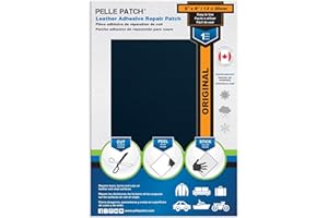 Pelle Patch - Cuir adhésif - 25 Couleurs Disponibles - Original 13cm x 20cm - Bleu Moyen