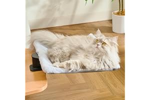 CATISM Biurko dla kota, miękkie, kwadratowe, na biurko, legowisko dla kota, na biurko, do 25 kg, idealne do pracy biurowej, łóżko dla kota, hamak, do wewnątrz, dla kota z 2 matami dla zwierząt