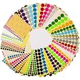 960 Autocollants Ronds Gomettes 25mm | 6 Couleurs - Adhésif Fort | Pour Papier, Bois, Plastique