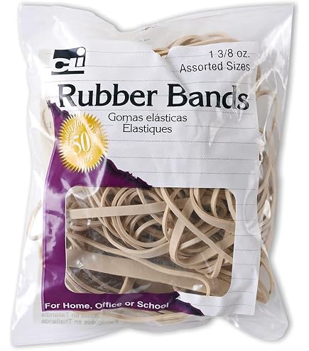 Upgrade Office Natural Crepe Rubber Bands, Size #16 (2.5" X 1/16"), 1 Lb Bag (~2500 Bands), Made In USA