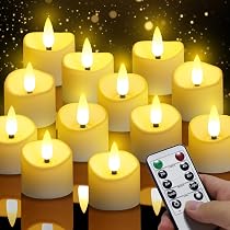 HIQE-FL Candele Finte Fiamma Oscillante,Candela Finta Led,Candele Led
