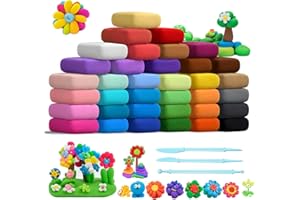 Fosdaling Modelliermasse Lufttrocknend, Knete Set für Kinder (4-12 Jahren), Selbsttrocknender Ton für DIY-Kunsthandwerk und als Lustiges Geschenk für Jungen und Mädchen（36-Farben）